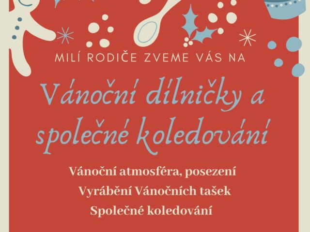 Vánoční dílničky a společné koledování