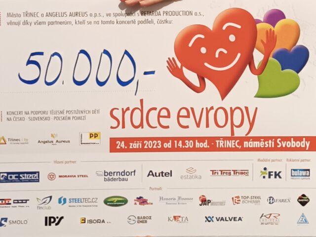 Srdce Evropy a sponzorský dar pro PAPRSEK